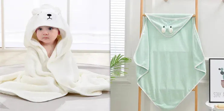 Cartoon Bath Towel Cloak Embroidered Quilt Coral Velvet - Bellarte Enchanté Cartoon Bath Towel Cloak Embroidered Quilt Coral Velvet