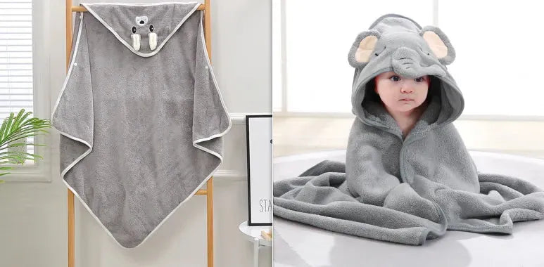 Cartoon Bath Towel Cloak Embroidered Quilt Coral Velvet - Bellarte Enchanté Cartoon Bath Towel Cloak Embroidered Quilt Coral Velvet