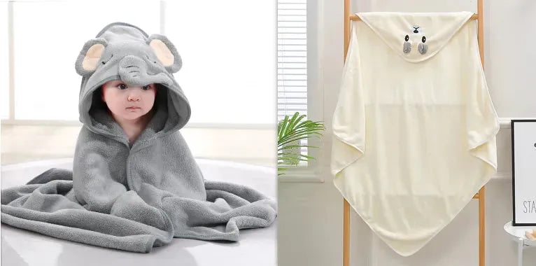 Cartoon Bath Towel Cloak Embroidered Quilt Coral Velvet - Bellarte Enchanté Cartoon Bath Towel Cloak Embroidered Quilt Coral Velvet