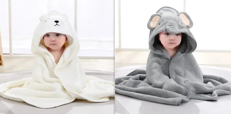 Cartoon Bath Towel Cloak Embroidered Quilt Coral Velvet - Bellarte Enchanté Cartoon Bath Towel Cloak Embroidered Quilt Coral Velvet