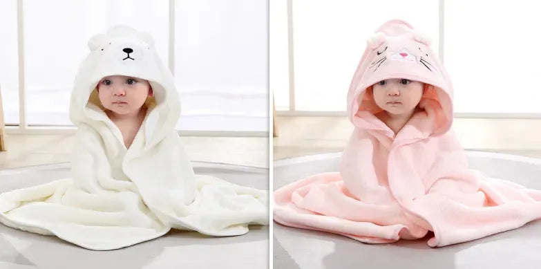 Cartoon Bath Towel Cloak Embroidered Quilt Coral Velvet - Bellarte Enchanté Cartoon Bath Towel Cloak Embroidered Quilt Coral Velvet