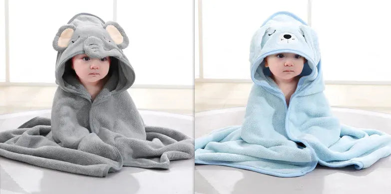 Cartoon Bath Towel Cloak Embroidered Quilt Coral Velvet - Bellarte Enchanté Cartoon Bath Towel Cloak Embroidered Quilt Coral Velvet