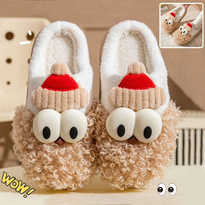 Cartoon Bearded Santa Claus Slippers Home Warm Non-slip Plush Cotton Shoes Christmas Couple Floor Bedroom Slipper Women Men - Bellarte Enchanté Cartoon Bearded Santa Claus Slippers Home Warm Non-slip Plush Cotton Shoes Christmas Couple Floor Bedroom Slipper Women Men