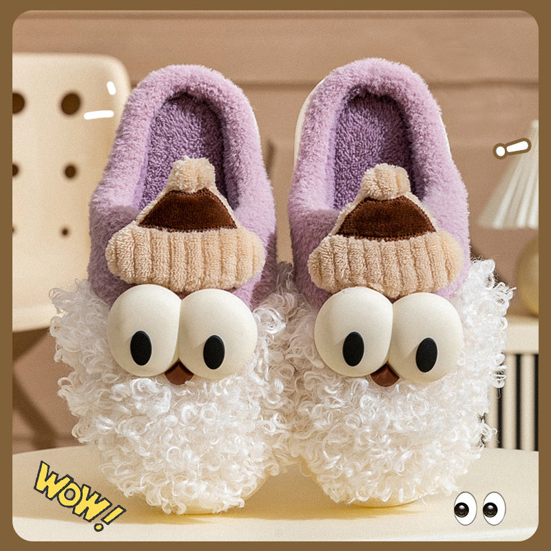 Cartoon Bearded Santa Claus Slippers Home Warm Non-slip Plush Cotton Shoes Christmas Couple Floor Bedroom Slipper Women Men - Bellarte Enchanté Cartoon Bearded Santa Claus Slippers Home Warm Non-slip Plush Cotton Shoes Christmas Couple Floor Bedroom Slipper Women Men
