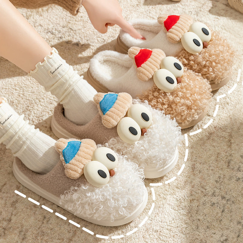 Cartoon Bearded Santa Claus Slippers Home Warm Non-slip Plush Cotton Shoes Christmas Couple Floor Bedroom Slipper Women Men - Bellarte Enchanté Cartoon Bearded Santa Claus Slippers Home Warm Non-slip Plush Cotton Shoes Christmas Couple Floor Bedroom Slipper Women Men