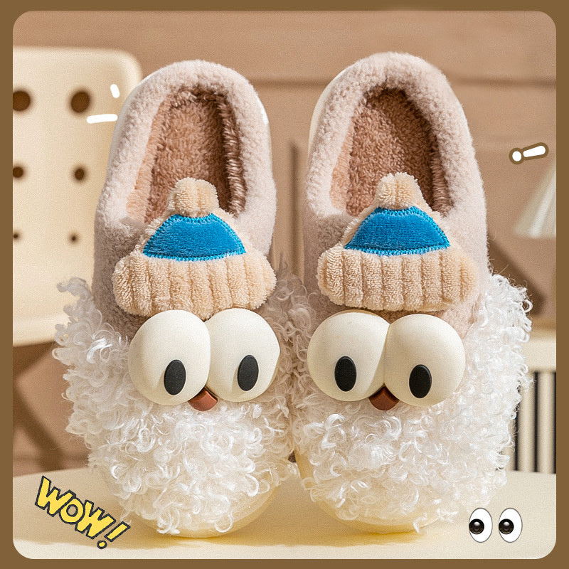 Cartoon Bearded Santa Claus Slippers Home Warm Non-slip Plush Cotton Shoes Christmas Couple Floor Bedroom Slipper Women Men - Bellarte Enchanté Cartoon Bearded Santa Claus Slippers Home Warm Non-slip Plush Cotton Shoes Christmas Couple Floor Bedroom Slipper Women Men