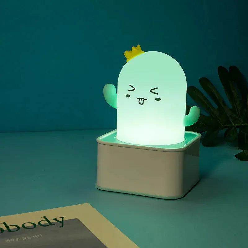Cartoon cactus silicone night light - Bellarte Enchanté Cartoon cactus silicone night light
