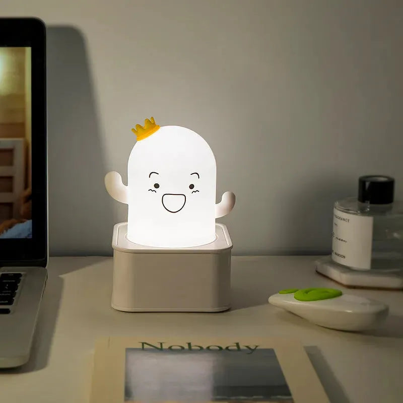 Cartoon cactus silicone night light - Bellarte Enchanté Cartoon cactus silicone night light