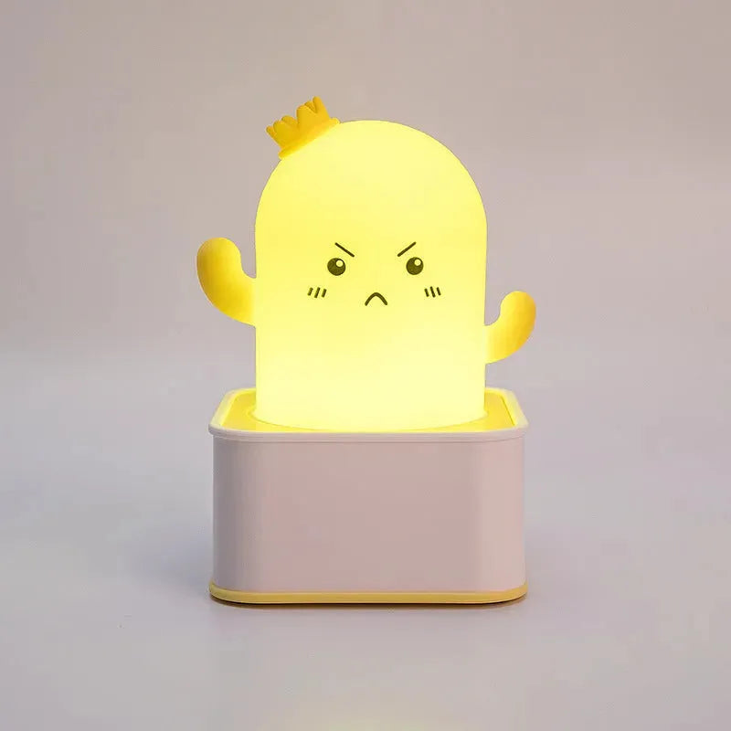 Cartoon cactus silicone night light - Bellarte Enchanté Cartoon cactus silicone night light