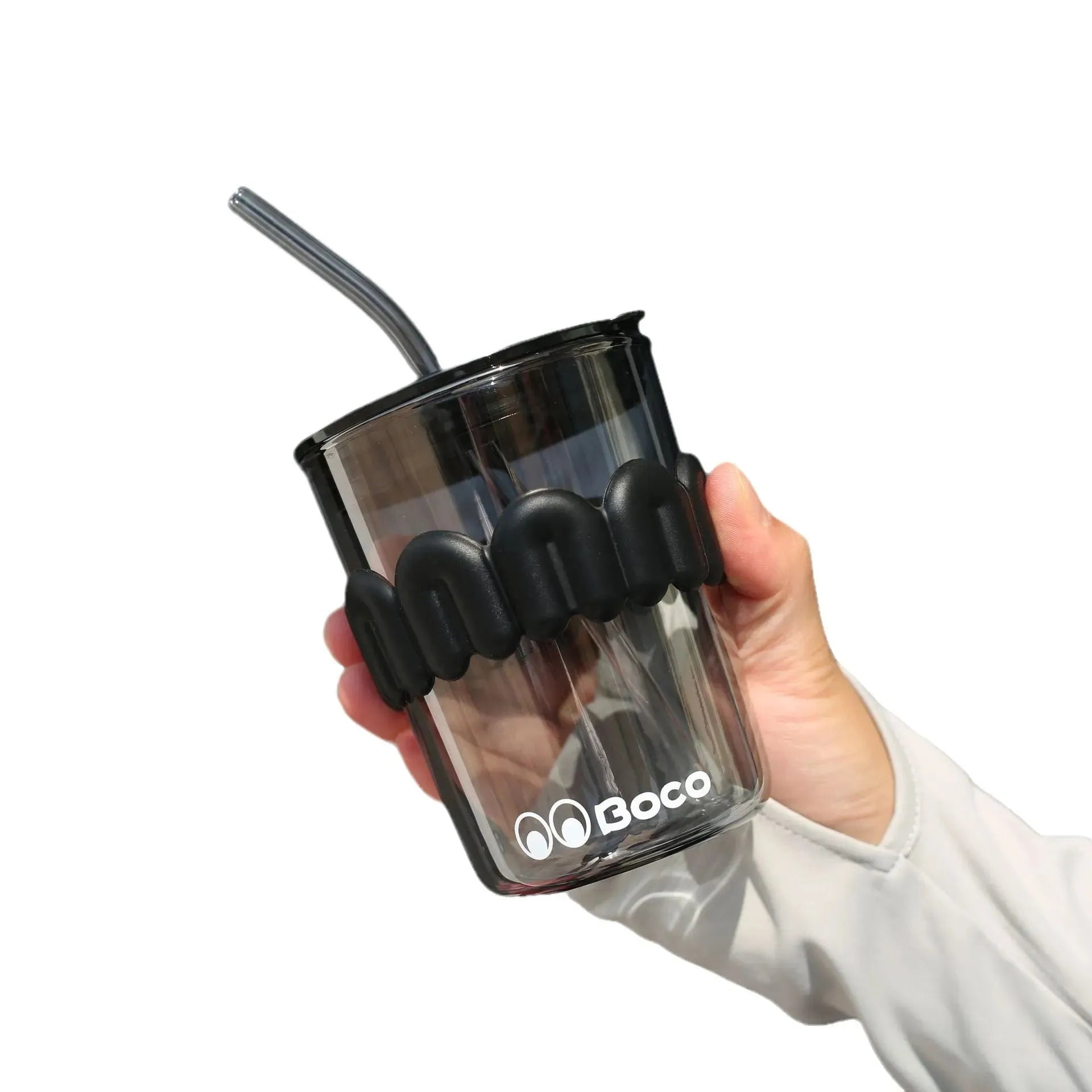 Cartoon N-shaped Set Electroplated High Borosilicate Glass Cup With Straw - Bellarte Enchanté Cartoon N-shaped Set Electroplated High Borosilicate Glass Cup With Straw