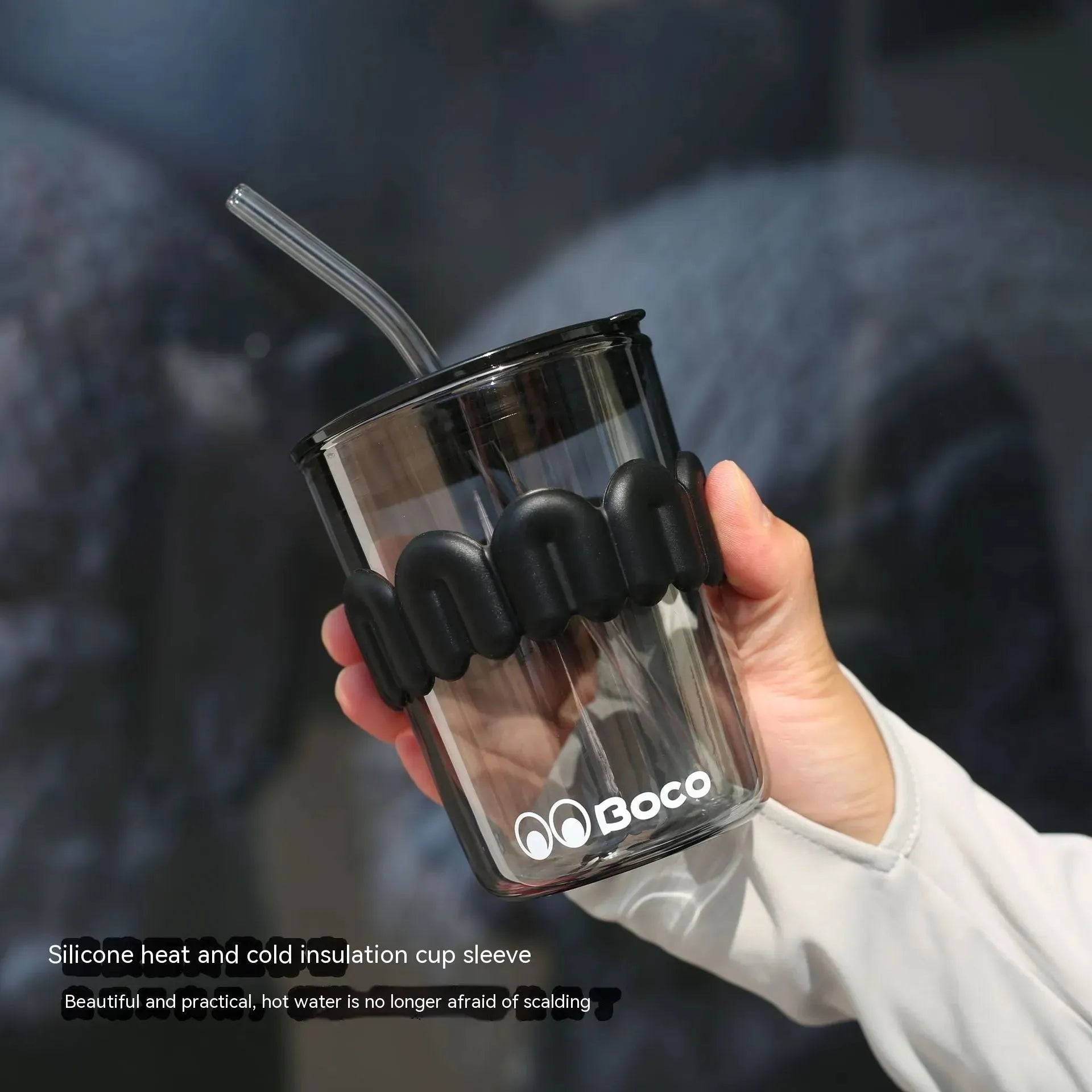 Cartoon N-shaped Set Electroplated High Borosilicate Glass Cup With Straw - Bellarte Enchanté Cartoon N-shaped Set Electroplated High Borosilicate Glass Cup With Straw