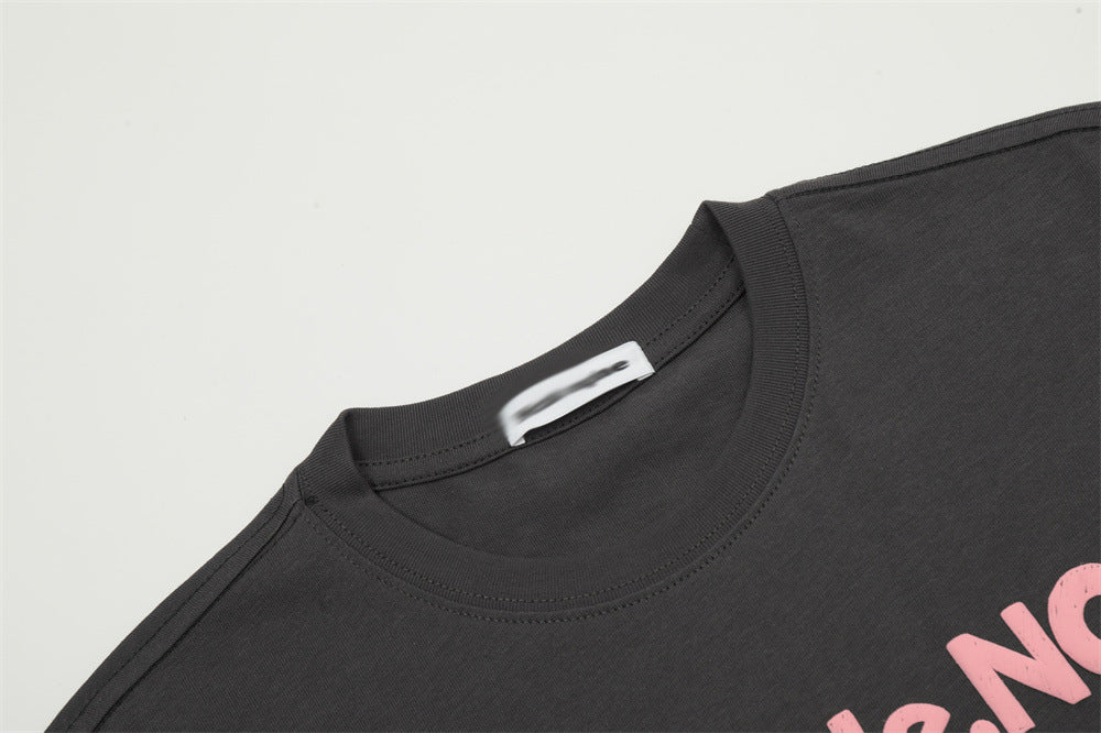 Cartoon Shark Line Printed T-shirt Loose Men And Women - Bellarte Enchanté Cartoon Shark Line Printed T-shirt Loose Men And Women