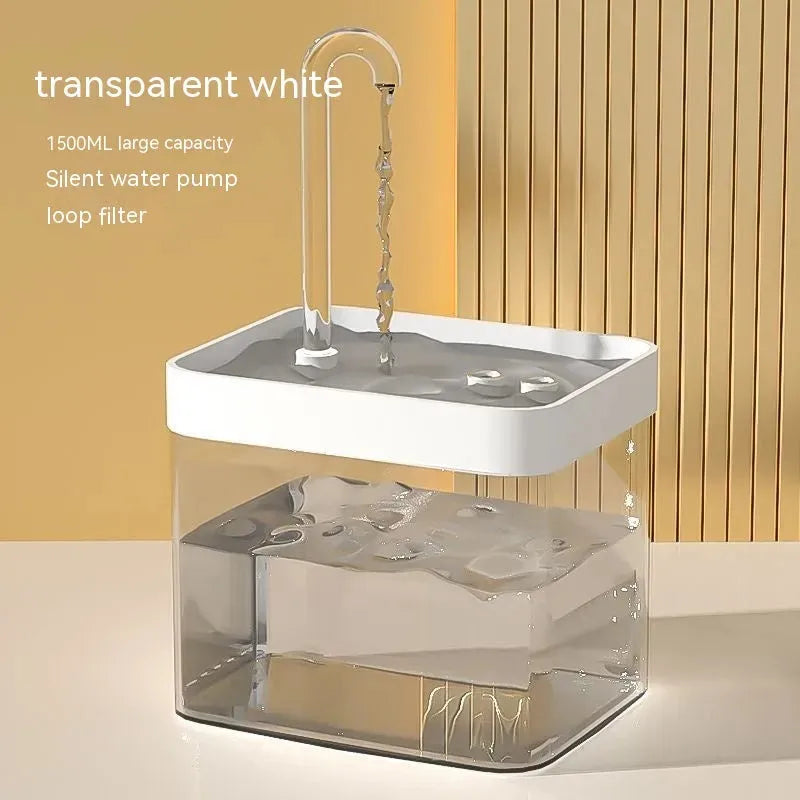 Cat Automatic Circulation Flow Mute Water Fountain Mouth Wet-proof Drinking Water Apparatus - Bellarte Enchanté Cat Automatic Circulation Flow Mute Water Fountain Mouth Wet-proof Drinking Water Apparatus
