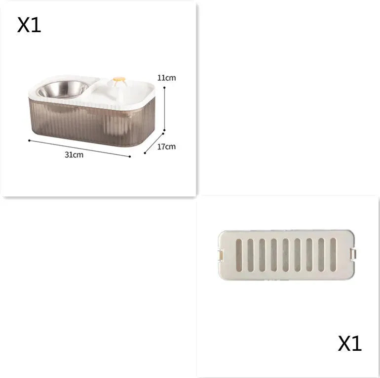 Cat Automatic Feeder Large Capacity Small Flower Water Fountain - Bellarte Enchanté Cat Automatic Feeder Large Capacity Small Flower Water Fountain