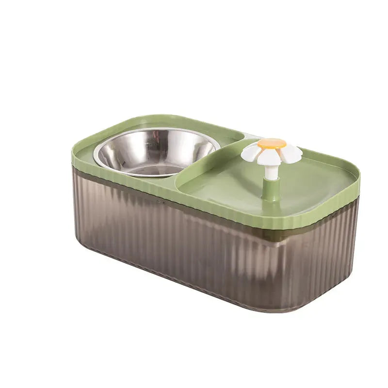 Cat Automatic Feeder Large Capacity Small Flower Water Fountain - Bellarte Enchanté Cat Automatic Feeder Large Capacity Small Flower Water Fountain