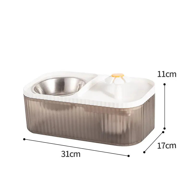 Cat Automatic Feeder Large Capacity Small Flower Water Fountain - Bellarte Enchanté Cat Automatic Feeder Large Capacity Small Flower Water Fountain