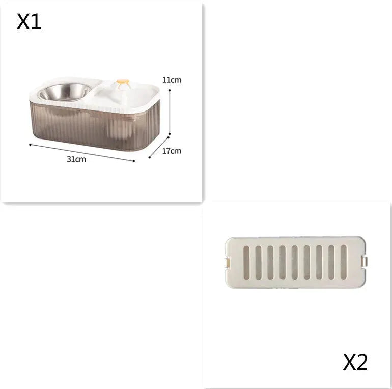 Cat Automatic Feeder Large Capacity Small Flower Water Fountain - Bellarte Enchanté Cat Automatic Feeder Large Capacity Small Flower Water Fountain