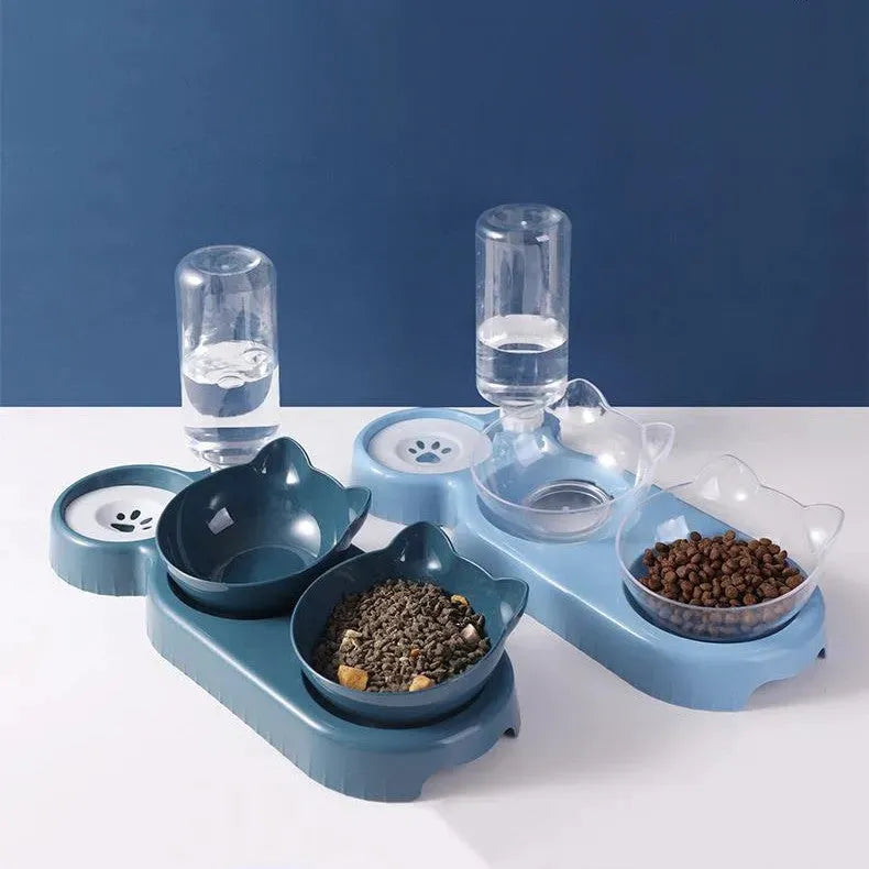 Cat Bowl Anti-tumble Automatic Feeding Water Fountain - Bellarte Enchanté Cat Bowl Anti-tumble Automatic Feeding Water Fountain