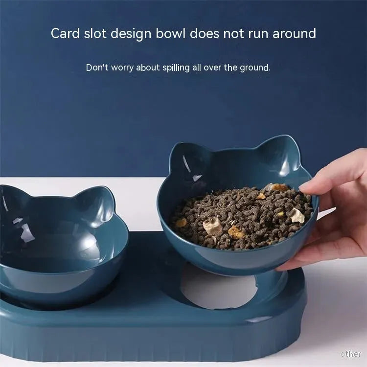 Cat Bowl Anti-tumble Automatic Feeding Water Fountain - Bellarte Enchanté Cat Bowl Anti-tumble Automatic Feeding Water Fountain