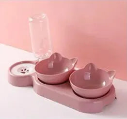 Cat Bowl Anti-tumble Automatic Feeding Water Fountain - Bellarte Enchanté Cat Bowl Anti-tumble Automatic Feeding Water Fountain