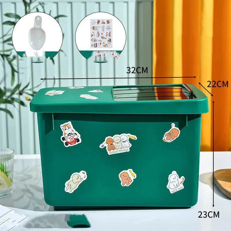 Cat Dog Food Storage Bucket Food Bucket Storage Box - Bellarte Enchanté Cat Dog Food Storage Bucket Food Bucket Storage Box