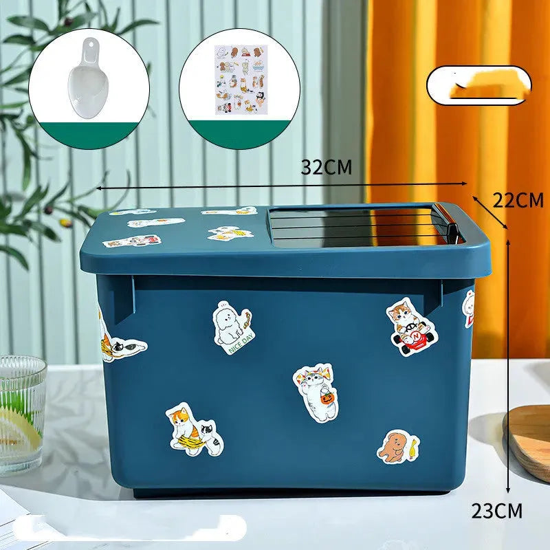 Cat Dog Food Storage Bucket Food Bucket Storage Box - Bellarte Enchanté Cat Dog Food Storage Bucket Food Bucket Storage Box