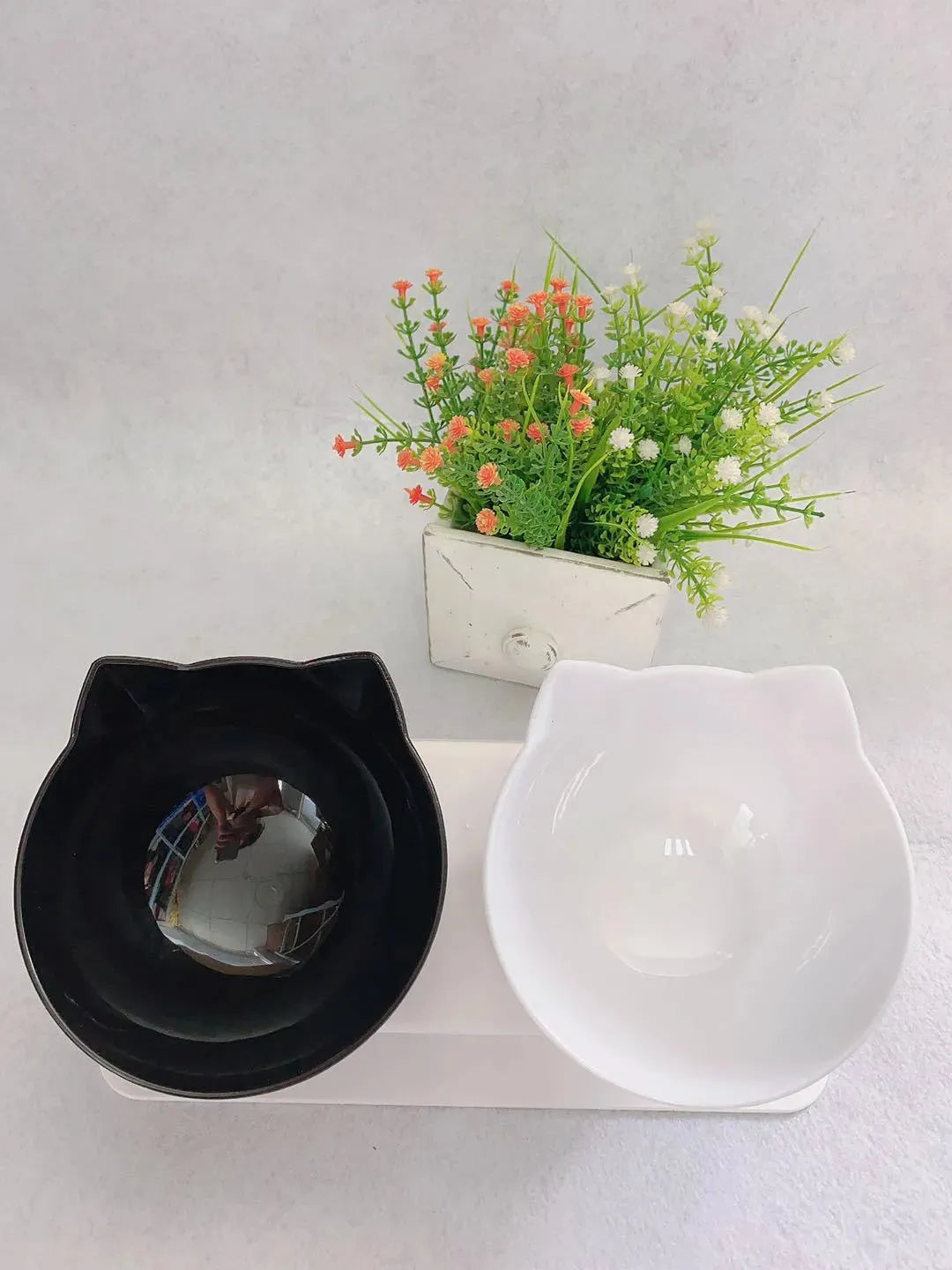 Cat Double Bowl Cat Food Bowl Protects Cervical Vertebra - Bellarte Enchanté Cat Double Bowl Cat Food Bowl Protects Cervical Vertebra
