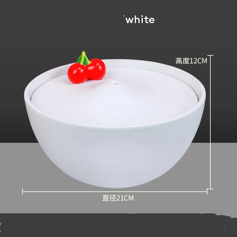 Cat Drinking Fountain Ceramic Mute Automatic Circulation Flow Anti-dry Water Basin - Bellarte Enchanté Cat Drinking Fountain Ceramic Mute Automatic Circulation Flow Anti-dry Water Basin