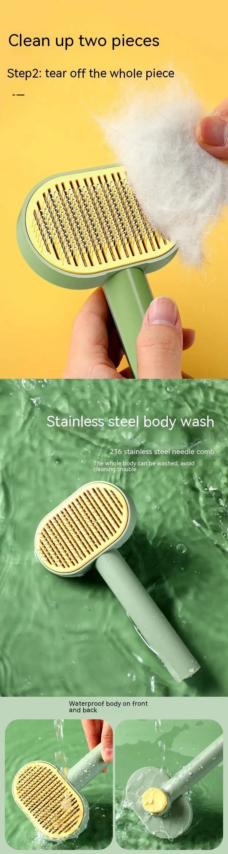 Cat Hair Floating Comb Brush Pet - Bellarte Enchanté Cat Hair Floating Comb Brush Pet