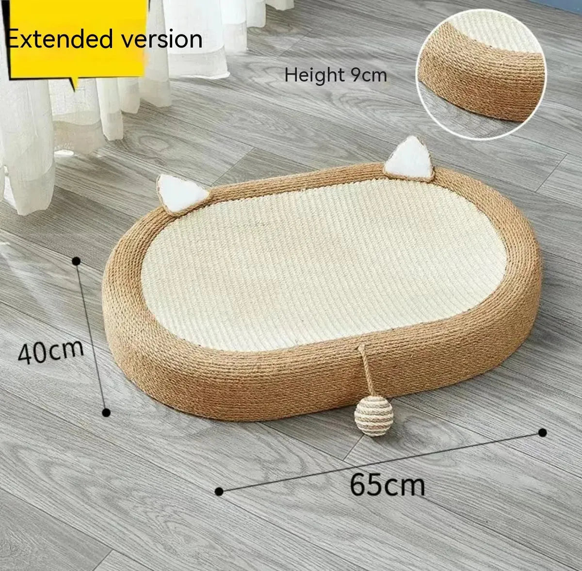 Cat Scratch Board Nest Handmade Oversized Sisal Thickened - Bellarte Enchanté Cat Scratch Board Nest Handmade Oversized Sisal Thickened