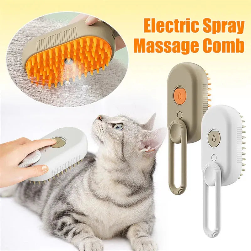 Cat Steam Brush Steamy Dog Brush 3 In 1 Electric Spray Cat Hair Brushes For Massage Pet Grooming Comb Hair Removal Combs Pet Products - Bellarte Enchanté Cat Steam Brush Steamy Dog Brush 3 In 1 Electric Spray Cat Hair Brushes For Massage Pet Grooming Comb Hair Removal Combs Pet Products