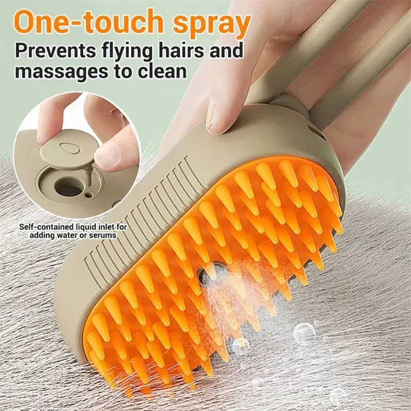 Cat Steam Brush Steamy Dog Brush 3 In 1 Electric Spray Cat Hair Brushes For Massage Pet Grooming Comb Hair Removal Combs Pet Products - Bellarte Enchanté Cat Steam Brush Steamy Dog Brush 3 In 1 Electric Spray Cat Hair Brushes For Massage Pet Grooming Comb Hair Removal Combs Pet Products