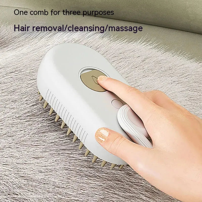 Cat Steam Brush Steamy Dog Brush 3 In 1 Electric Spray Cat Hair Brushes For Massage Pet Grooming Comb Hair Removal Combs Pet Products - Bellarte Enchanté Cat Steam Brush Steamy Dog Brush 3 In 1 Electric Spray Cat Hair Brushes For Massage Pet Grooming Comb Hair Removal Combs Pet Products