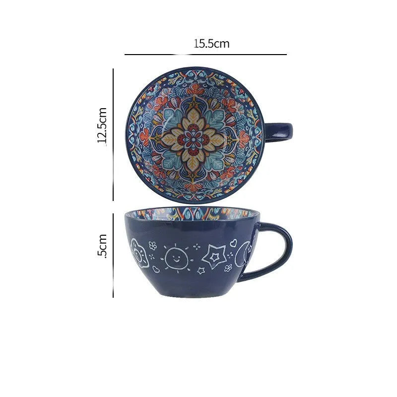 Ceramic Breakfast Mug Microwavable Milk Coffee Mug - Bellarte Enchanté Ceramic Breakfast Mug Microwavable Milk Coffee Mug