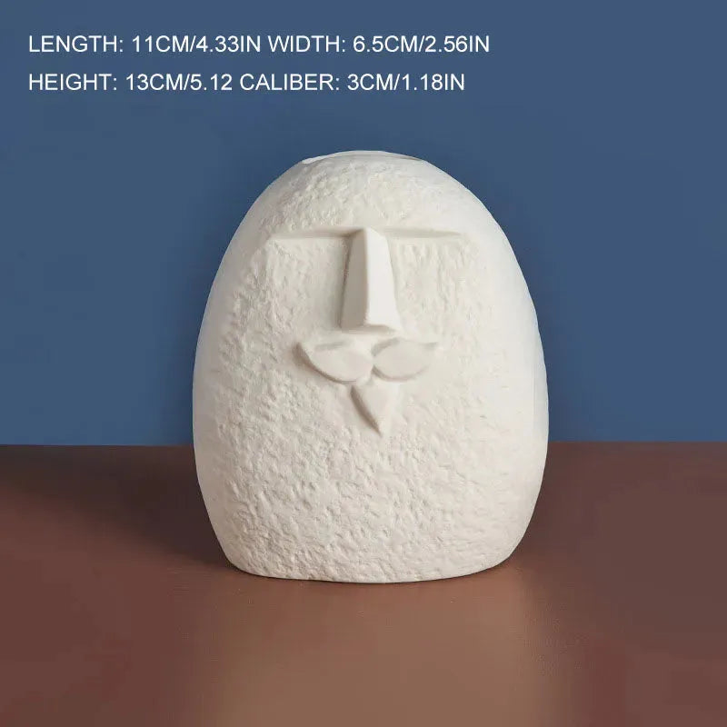 Ceramic Face Vase Decoration Living Room Home TV Cabinet Decoration - Bellarte Enchanté Ceramic Face Vase Decoration Living Room Home TV Cabinet Decoration