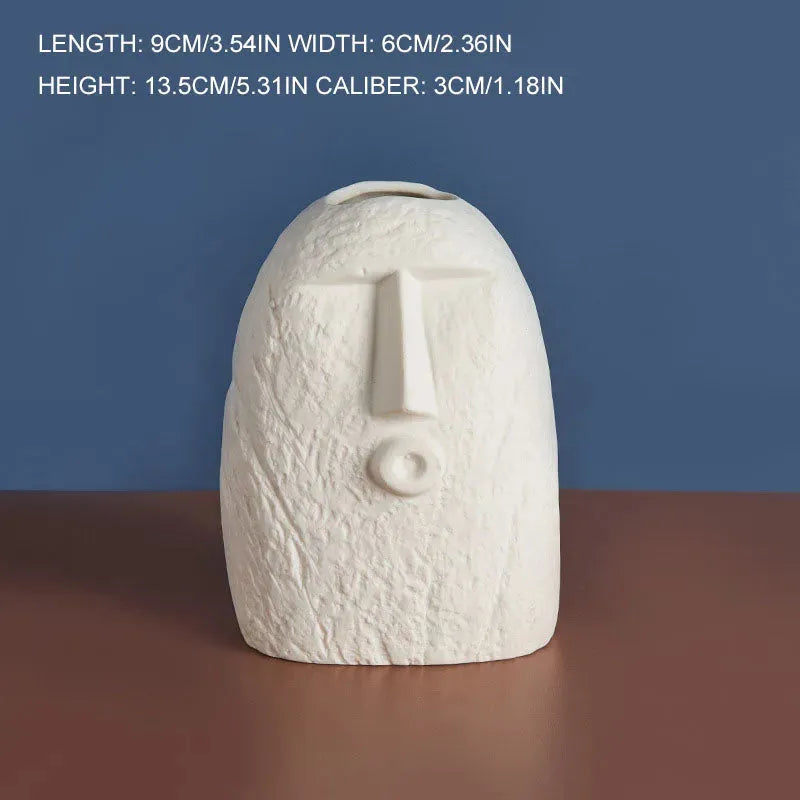 Ceramic Face Vase Decoration Living Room Home TV Cabinet Decoration - Bellarte Enchanté Ceramic Face Vase Decoration Living Room Home TV Cabinet Decoration