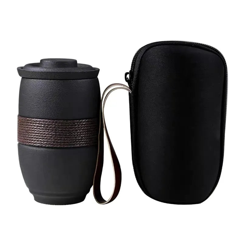 Ceramic Mug Filter Tea Cup With Lid Tea Separation Cup - Bellarte Enchanté Ceramic Mug Filter Tea Cup With Lid Tea Separation Cup