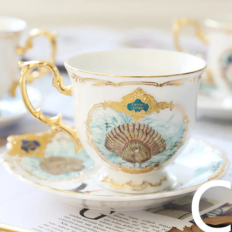 Ceramic Personality Coffee Cup Holder Set - Bellarte Enchanté Ceramic Personality Coffee Cup Holder Set