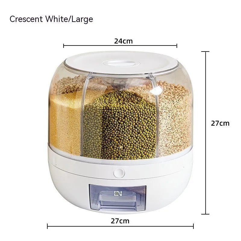 Cereals Storage Box Rotating Separated Sealed Jar - Bellarte Enchanté Cereals Storage Box Rotating Separated Sealed Jar