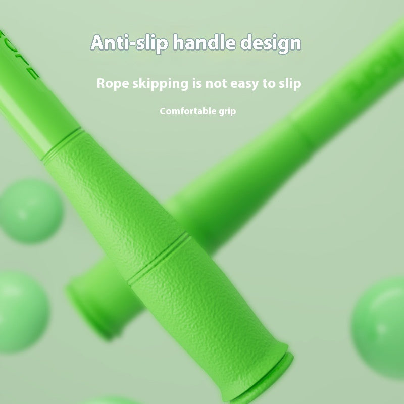 Children's Bamboo Skipping Rope Hard Beads Fitness Exercise Adjustable Training Rope - Bellarte Enchanté Children's Bamboo Skipping Rope Hard Beads Fitness Exercise Adjustable Training Rope