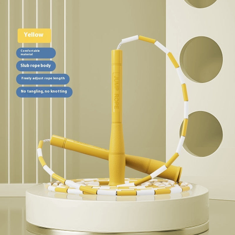 Children's Bamboo Skipping Rope Hard Beads Fitness Exercise Adjustable Training Rope - Bellarte Enchanté Children's Bamboo Skipping Rope Hard Beads Fitness Exercise Adjustable Training Rope