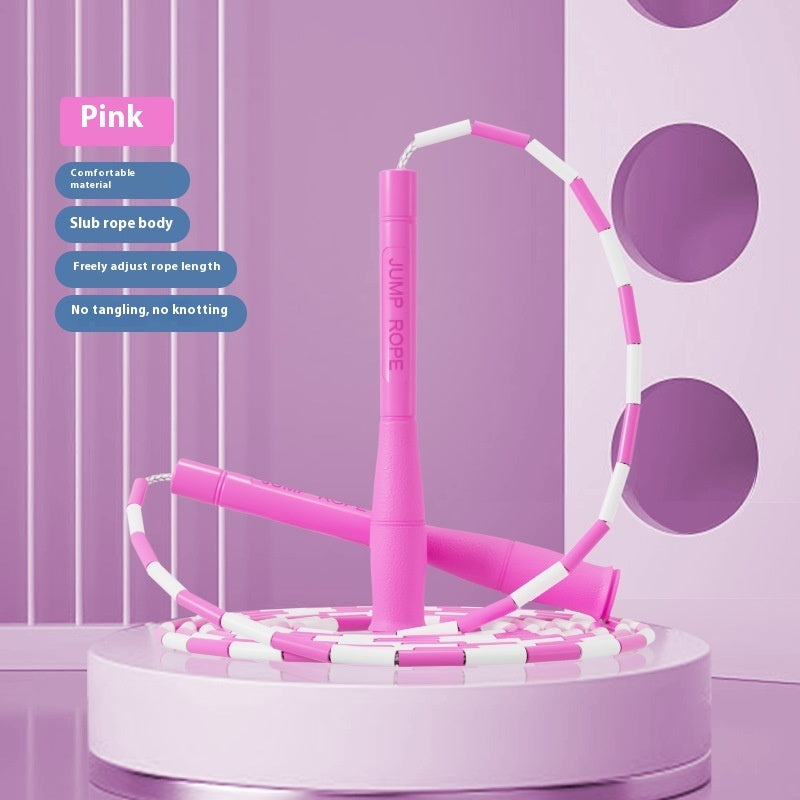 Children's Bamboo Skipping Rope Hard Beads Fitness Exercise Adjustable Training Rope - Bellarte Enchanté Children's Bamboo Skipping Rope Hard Beads Fitness Exercise Adjustable Training Rope