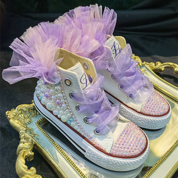 Children's Canvas Shoes High-top Custom Picture Leisure Sports - Bellarte Enchanté Children's Canvas Shoes High-top Custom Picture Leisure Sports