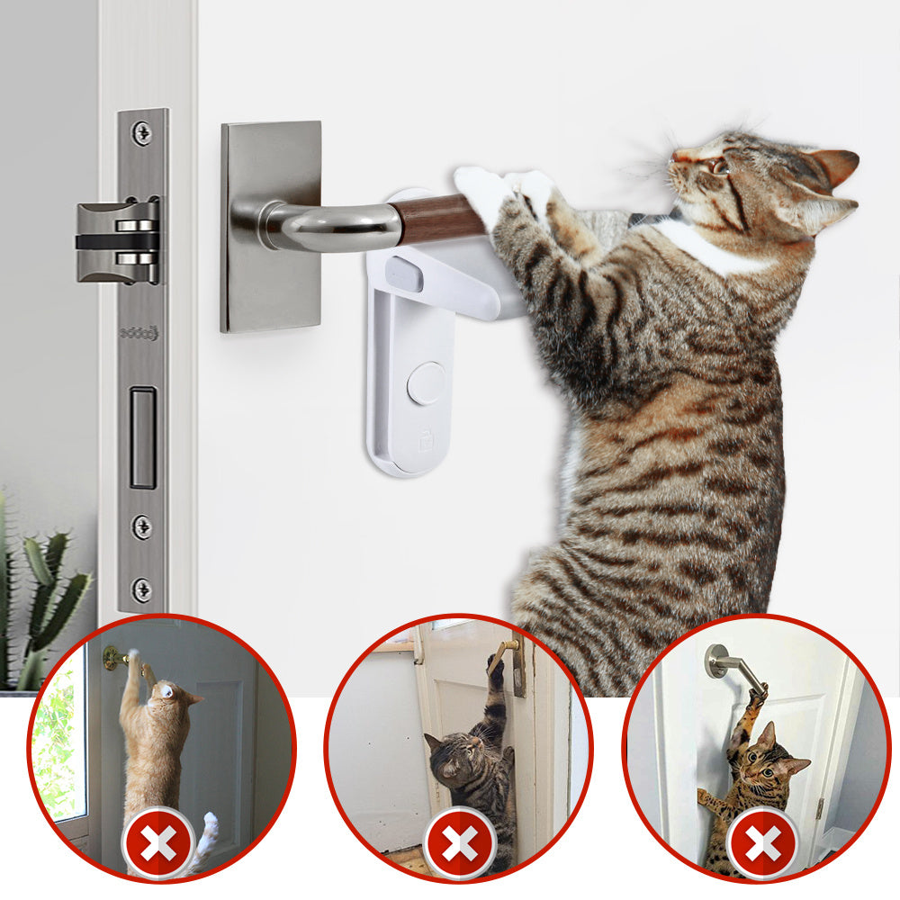 Children's Door Lever Lock Opening Artifact Anti-cat Anti-pet Room Easy To Install And Use - Bellarte Enchanté Children's Door Lever Lock Opening Artifact Anti-cat Anti-pet Room Easy To Install And Use