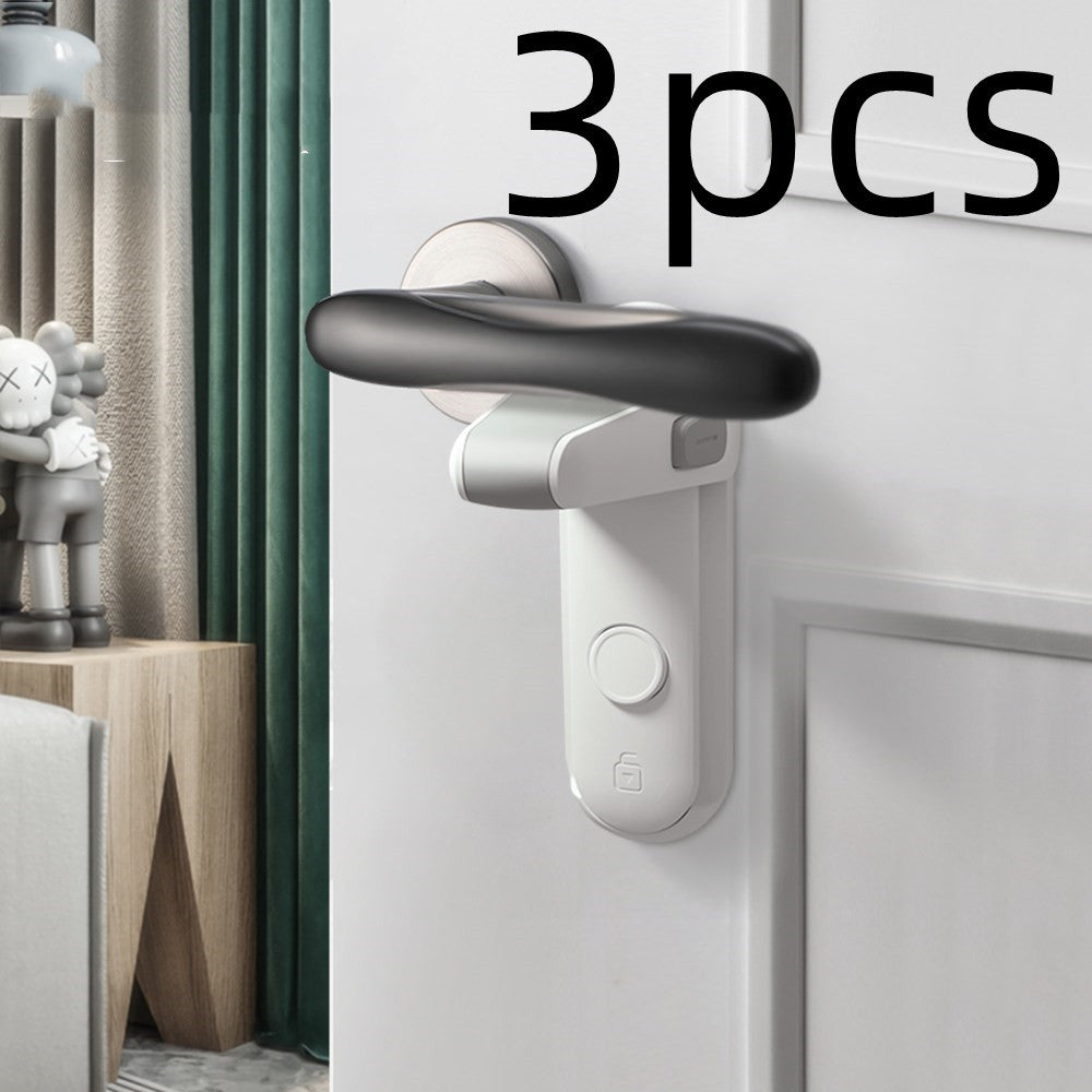 Children's Door Lever Lock Opening Artifact Anti-cat Anti-pet Room Easy To Install And Use - Bellarte Enchanté Children's Door Lever Lock Opening Artifact Anti-cat Anti-pet Room Easy To Install And Use