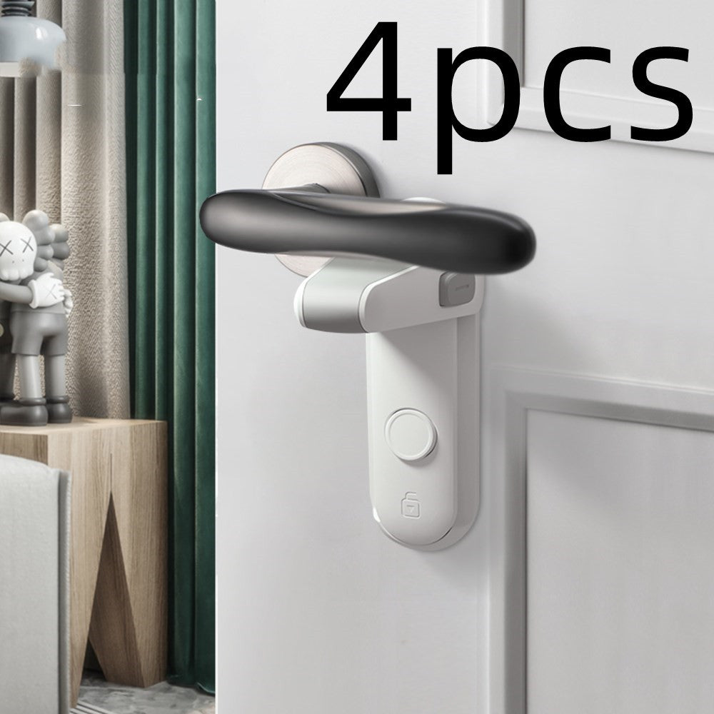 Children's Door Lever Lock Opening Artifact Anti-cat Anti-pet Room Easy To Install And Use - Bellarte Enchanté Children's Door Lever Lock Opening Artifact Anti-cat Anti-pet Room Easy To Install And Use