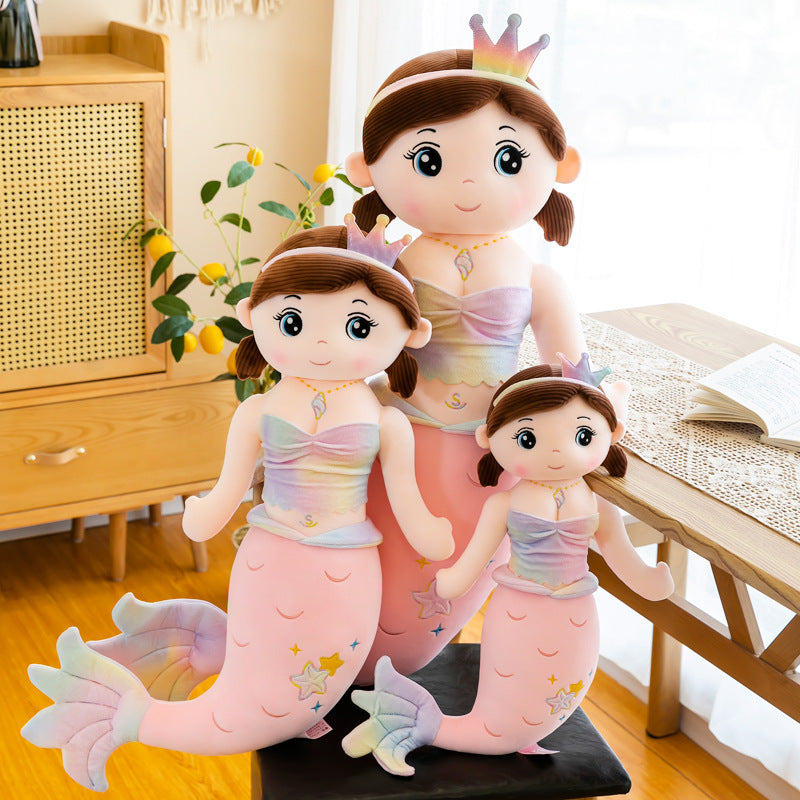 Children's Fashion New Crown Mermaid Plush Toy - Bellarte Enchanté Children's Fashion New Crown Mermaid Plush Toy