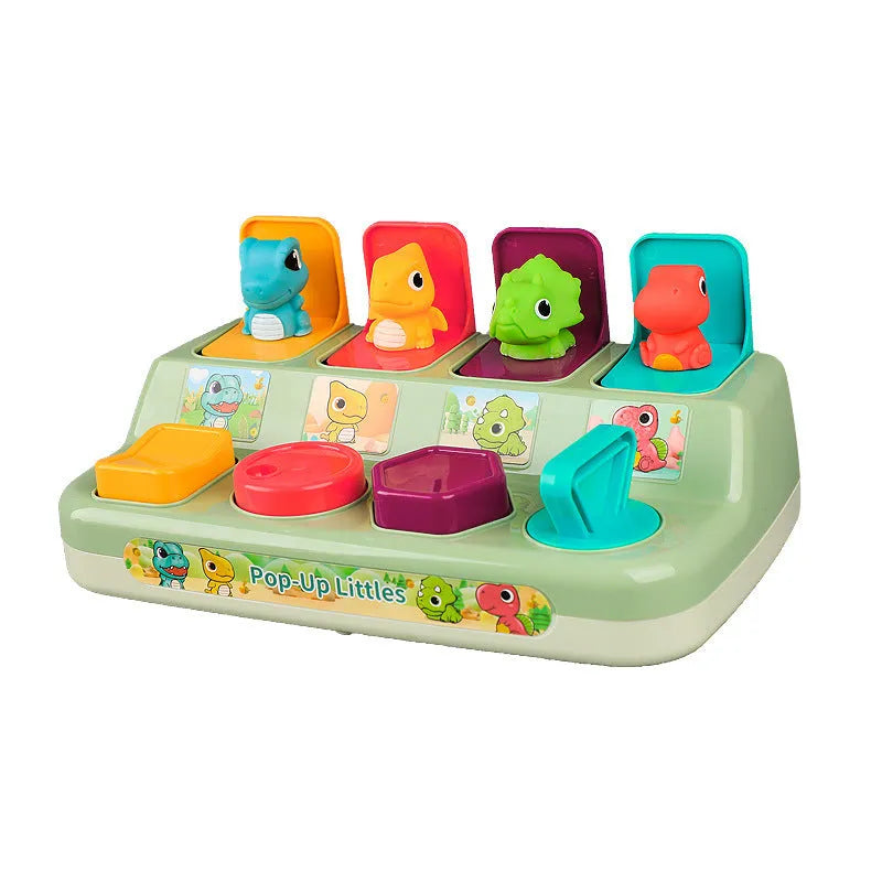 Children's Peekaboo Early Childhood Education Press Exercise Finger Puzzle Dinosaur Storage Box Toy - Bellarte Enchanté Children's Peekaboo Early Childhood Education Press Exercise Finger Puzzle Dinosaur Storage Box Toy