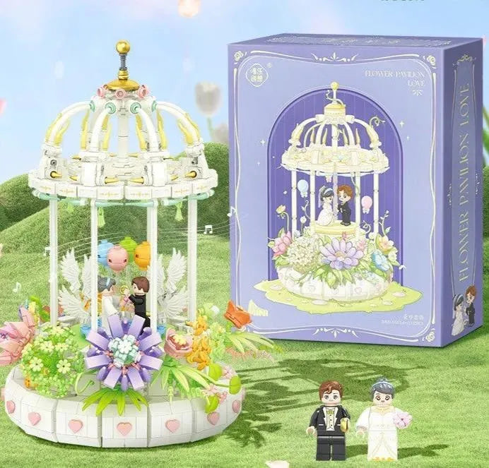 Children's Wheel Building Blocks Music Box Assembling - Bellarte Enchanté Children's Wheel Building Blocks Music Box Assembling