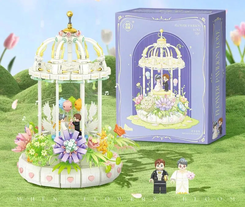 Children's Wheel Building Blocks Music Box Assembling - Bellarte Enchanté Children's Wheel Building Blocks Music Box Assembling